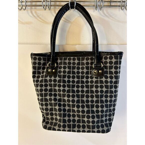 Kate Spade bucket bag black white (discoloration on handles) 13"x10" - Picture 6 of 12